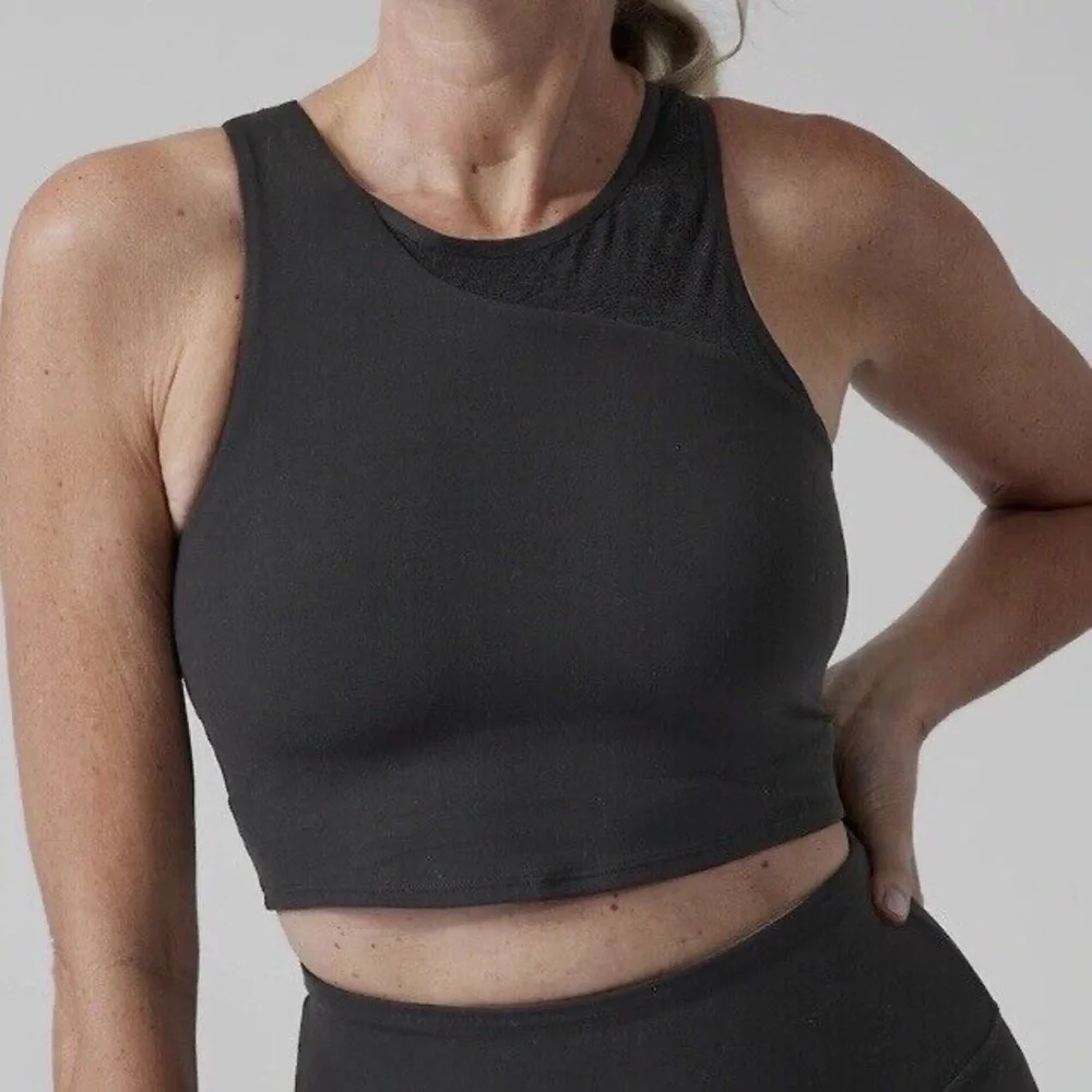 Lace High Neck Athleta Bra XS Black Neutral Sports Bra Lace X-Small